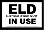 ELD Electronic Logging Device In Use Decal