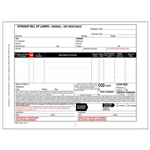 Straight Bill of Lading, Continuous, 3 Ply, Carbonless, 9-1/2" x 7"