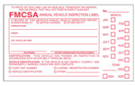 Annual Vehicle Inspection Label, Vinyl, Punch Boxes