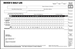 Drivers Daily Logbook with Detailed DVIR 70 Hr 8 Day Recap 2 Part Carbonless
