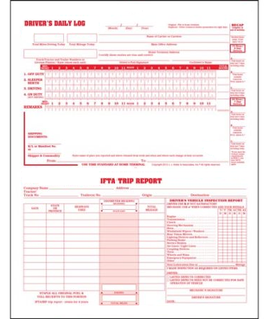 3 In 1 Drivers Daily Log 2 Ply Carbonless