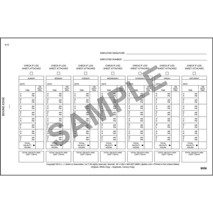 Drivers Exemption Log w Simplified DVIR Short Haul