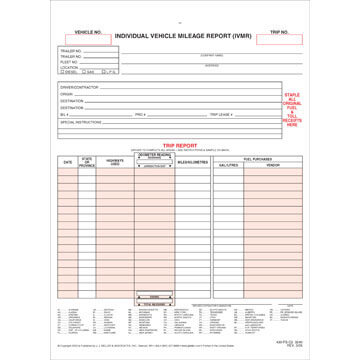 Individual Driver Vehicle Mileage Report, IVMR