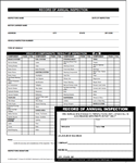 Annual Vehicle Inspection Forms and Label