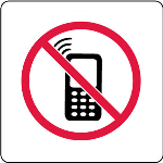 No Cell Phones Decal