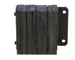 Laminated Dock Bumper, 4.5" x 14" x 12", Flat One Side