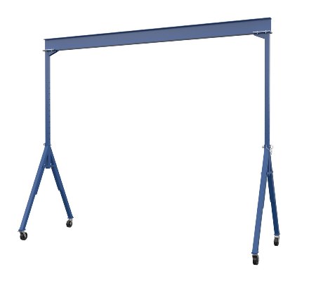 Adjustable Steel Gantry Crane, 6k, 20'L x 12'H