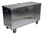Aluminum Treadplate Portable Tool Box with Casters, 36 x 24 x 24