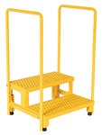 Adjustable Step Stand with Handrail, 25 x 22