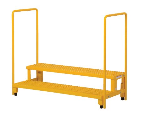 Adjustable Step Stand with Handrail, 50 x 22
