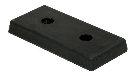 Rectangle Molded Rubber Dock Bumper, 2" x 18" x 8"