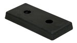 Rectangle Molded Rubber Dock Bumper, 2" x 18" x 8"
