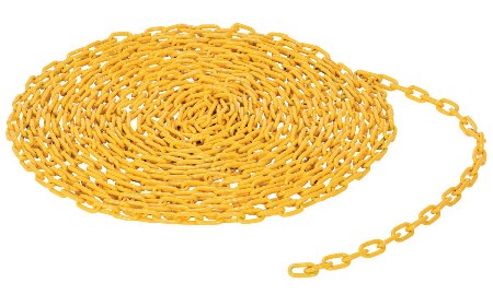 3/16" Yellow Powder Coated Chain, Sold per Foot