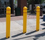 Plastic Bollard Post Cover w/Reflectors, 52" x 5"
