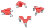 Corner Mover Dollies, 4Pk, 7 x 8 x 3
