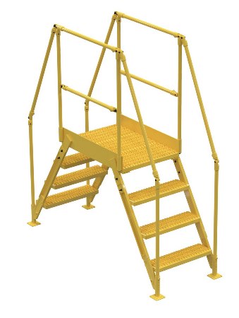 Cross Over Ladder, Yellow, 79 x 82