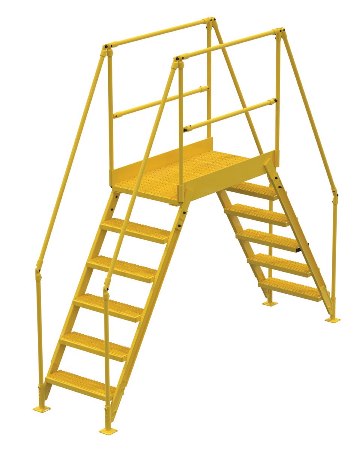 Cross Over Ladder, Yellow, 116 x 102