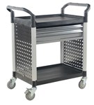 Commercial Service Cart, 2 Drawers, 19 x 33 x 37