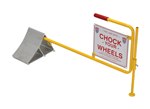 Aluminum Wheel Chock with Horizontal Handle & Sign