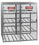 Horizontal Cylinder Cabinet, Galvanized, 16 Capacity