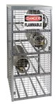 Horizontal Cylinder Cabinet, Galvanized, 8 Capacity