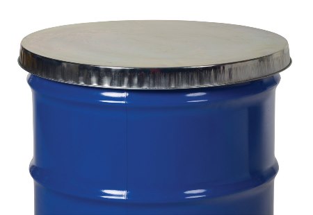 Open Head Galvanized Steel Drum Cover, 2-Pack