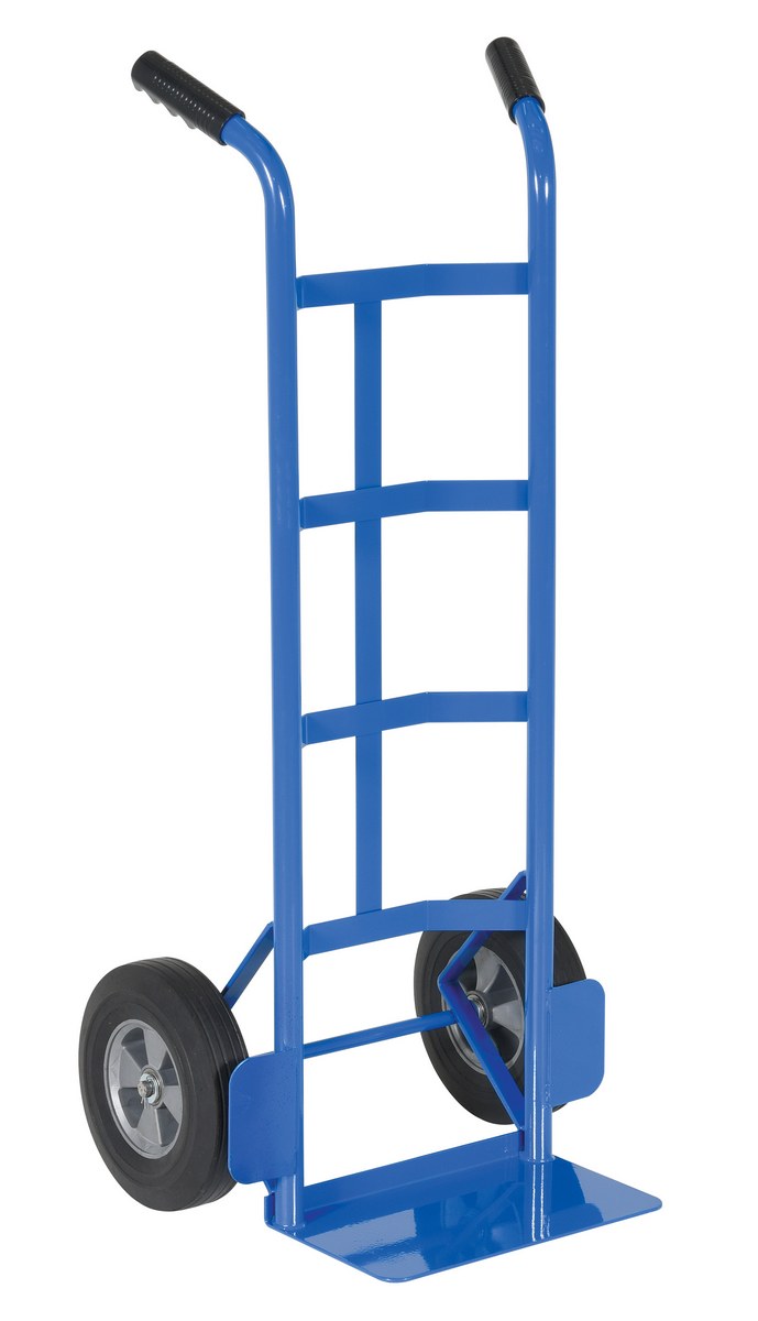 Steel Dual Handle Hand Truck, Hard Rubber Wheels