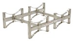 Stackable 2 Drum Rack System, Stainless Steel