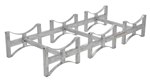 Stackable 3 Drum Rack System, Galvanized