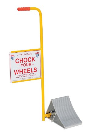 Aluminum Wheel Chock with Handle and Sign
