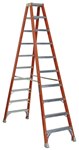 Fiberglass Twin Front Ladder, 10'