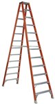 Fiberglass Twin Front Ladder, 12'