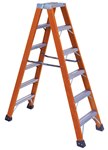 Fiberglass Twin Front Ladder, 7'