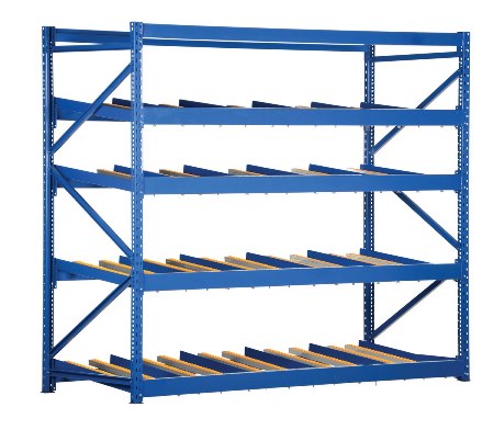 Carton Rack, Gravity Flow, 36" 4-Levels