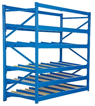 Carton Rack, Gravity Flow, 36" 5-Levels