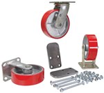 6" x 2" Poly-On-Steel Caster Kit