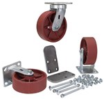 6" x 2" Ductile Steel Caster Kit