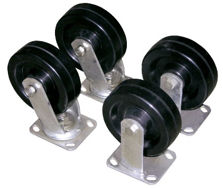 6" x 2" Glass Filled Nylon 4Pk Caster Kit