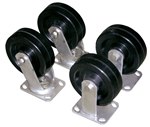 6" x 2" Glass Filled Nylon 4Pk Caster Kit