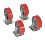 6" x 2" Poly-On-Steel 4Pk Caster Kit