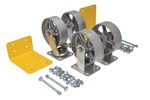 6" x 2" Semi-Steel Caster 4Pk Kit