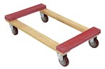 Hardwood Dolly, Rubber Ends, 18 x 30