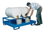 Horizontal Retention Basin, 2 Drums, Blue