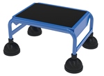 Spring Loaded Roll Ladder, 1 Rubber Step, Blue