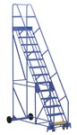 Rolling Warehouse Ladder, 14 Step, 176"