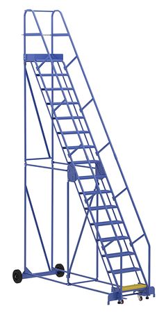 Rolling Warehouse Ladder, 16 Step, 196"