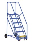 Rolling Warehouse Ladder, 6 Step, 90"