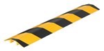 Extruded Aluminum Hose & Cable Crossover, Yellow & Black, 48" x 9"