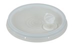 Pail Lid, Spout Top, Tear Tab, 3.5 to 6 Gallon, White