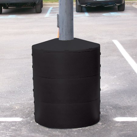 Light Pole Base Protector, Black